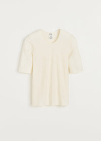 Aiayu Gentle Tee | Pure Ecru | Cashmere & Bomuld