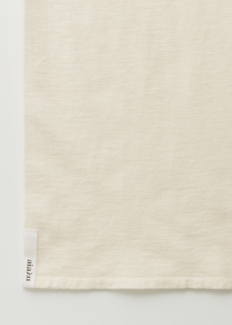 Aiayu Gentle Tee | Pure Ecru | Cashmere & Bomuld