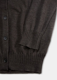 Aiayu Hana Wool Cardigan | Dark Brown Melange