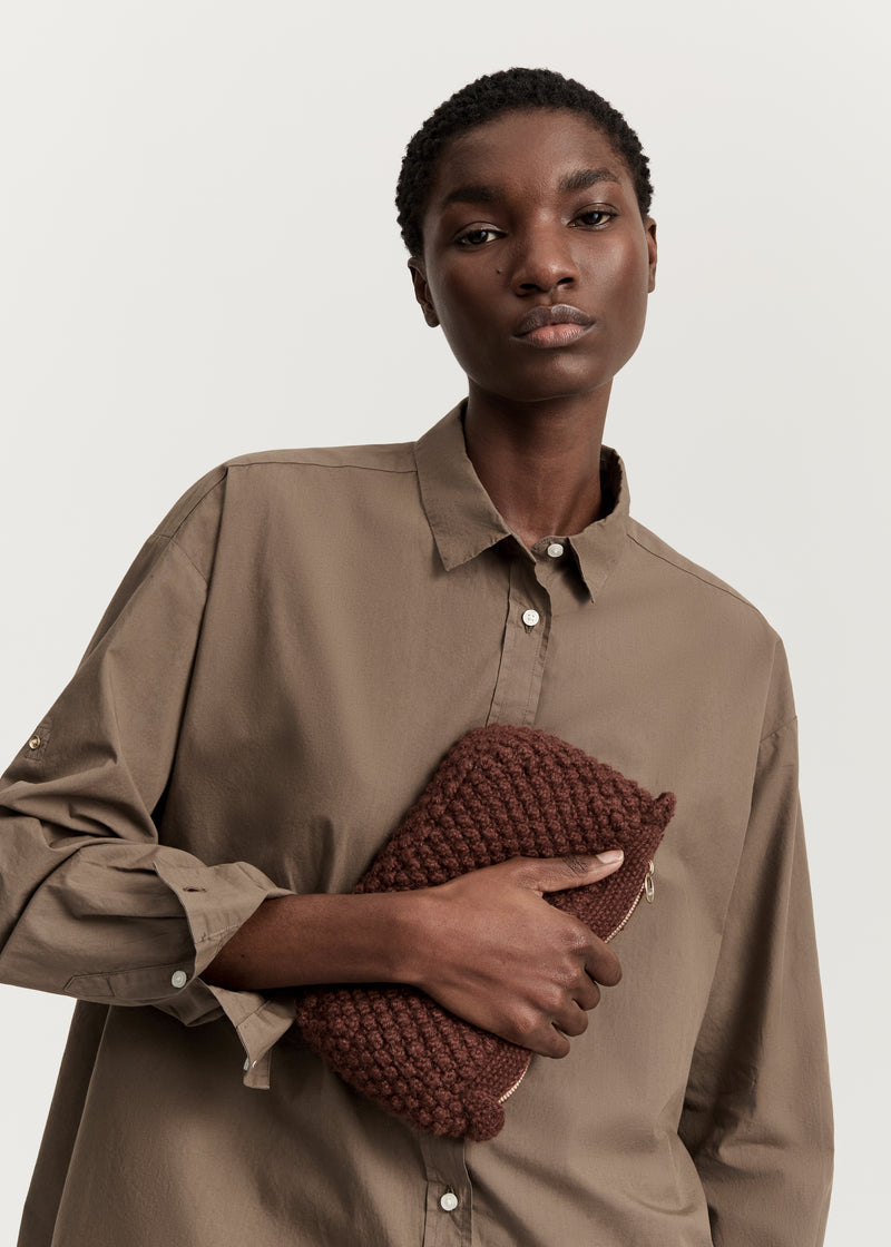 Aiayu Helen Classic Clutch | Rust