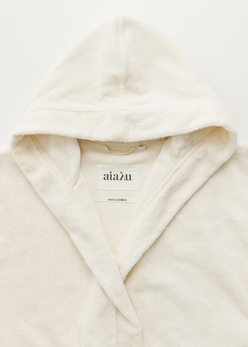 Aiayu Hooded Bathrobe | Pure Ecru | Badekåbe