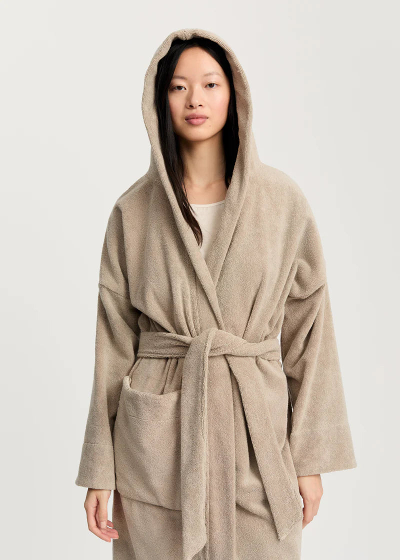 Aiayu Hooded Bathrobe Terry | Dried Linen | Badekåbe