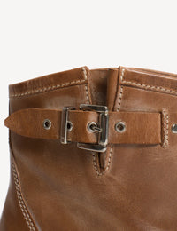 Dico Copenhagen Hunter Buckle | Escovado Leather Dark Tan