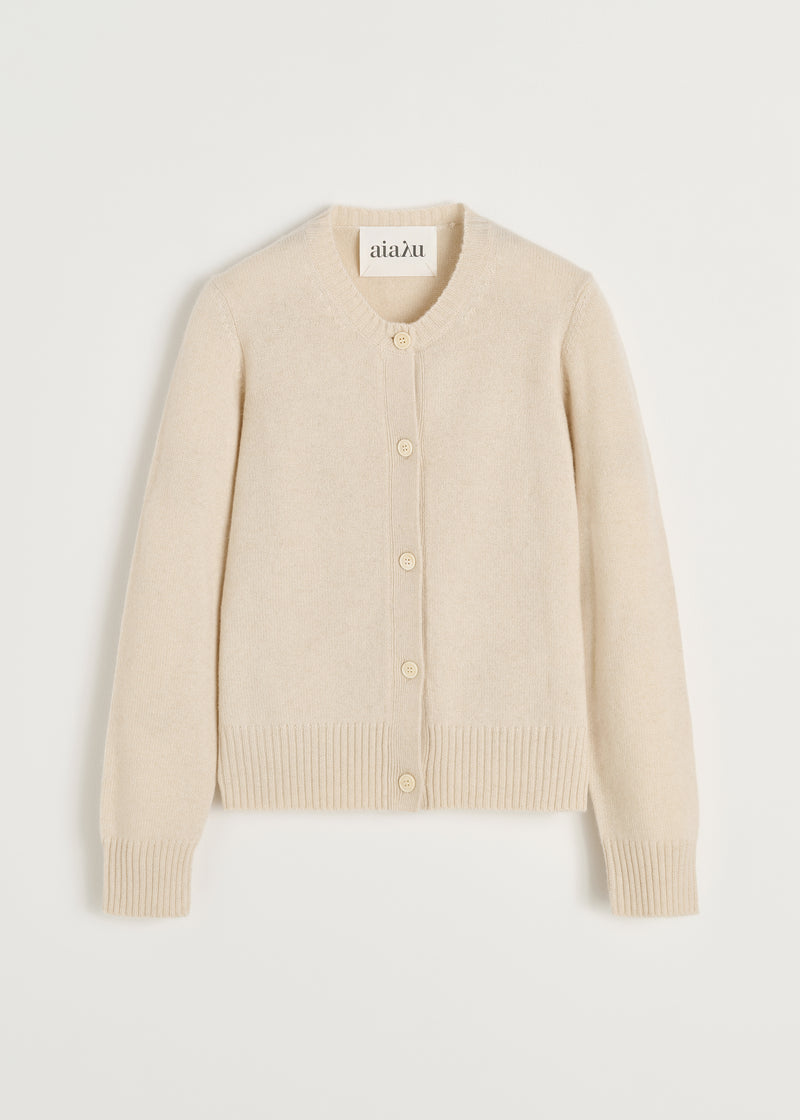 Aiayu Ingolf Cashmere Cardigan | Pure Ecru