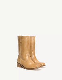 Dico Copenhagen Julia Gaucho Boot | Light Tan Escovado Leather