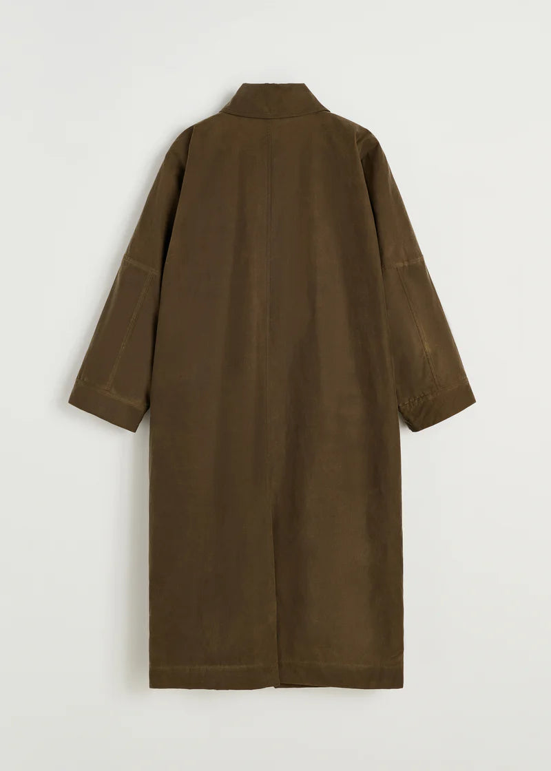 Aiayu Jay Coat Oilskin | Bark