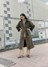 Aiayu Jay Coat Oilskin | Bark