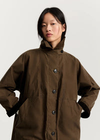 Aiayu Jay Coat Oilskin | Bark