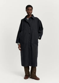 Aiayu Jay Coat Oilskin | Navy