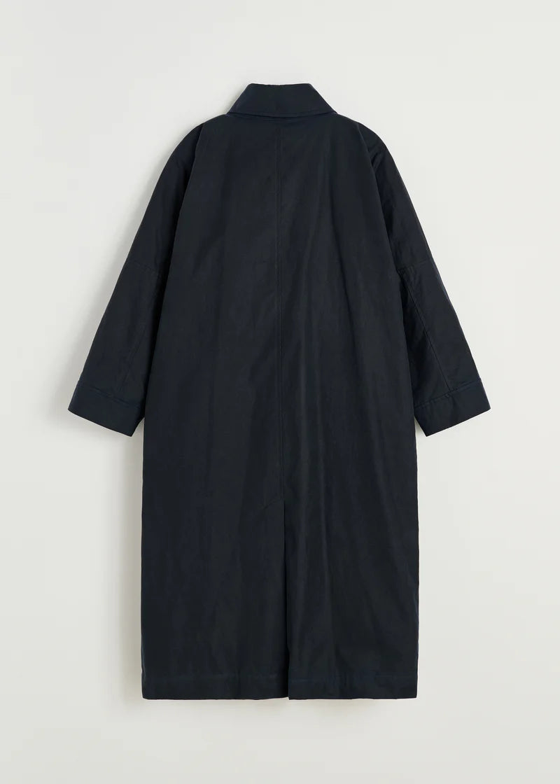 Aiayu Jay Coat Oilskin | Navy