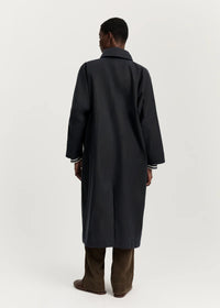 Aiayu Jay Coat Oilskin | Navy