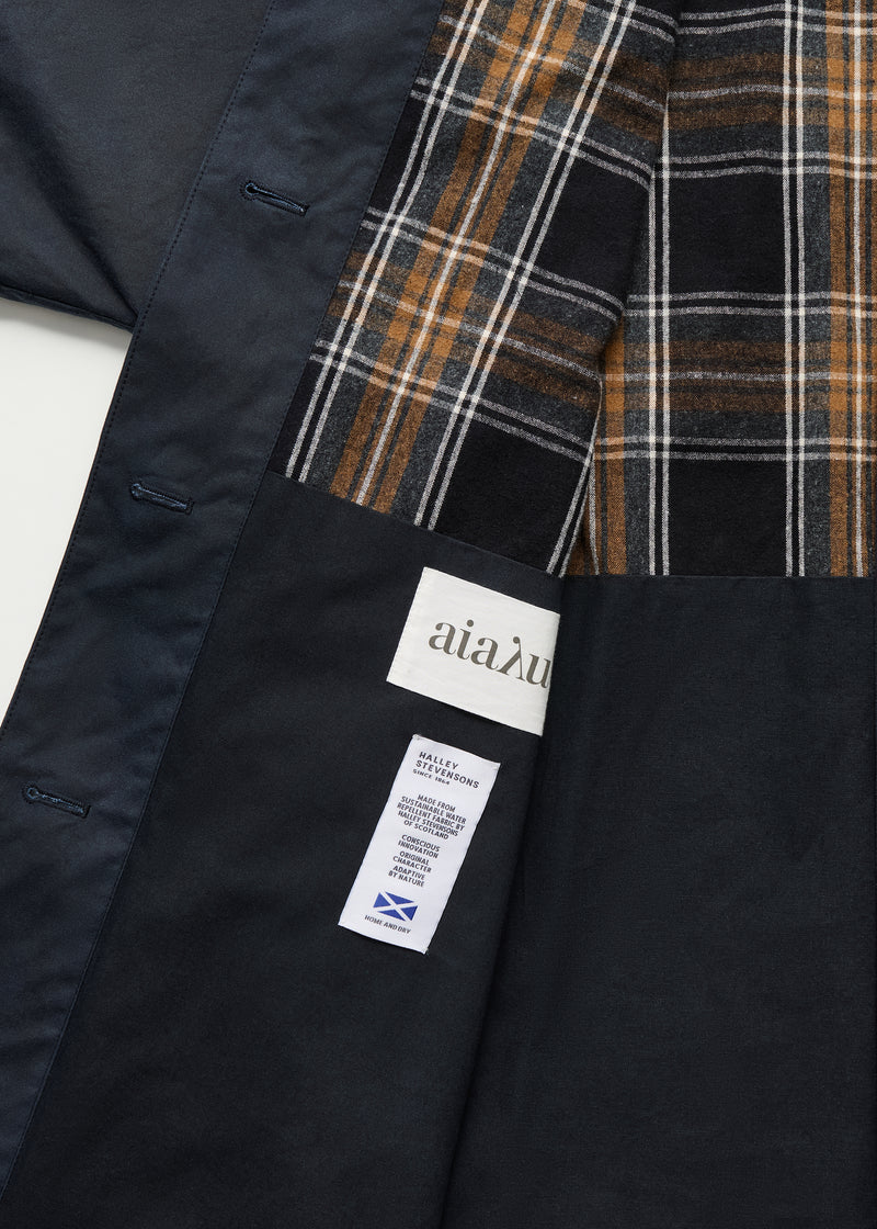 Aiayu Jay Coat Oilskin | Navy