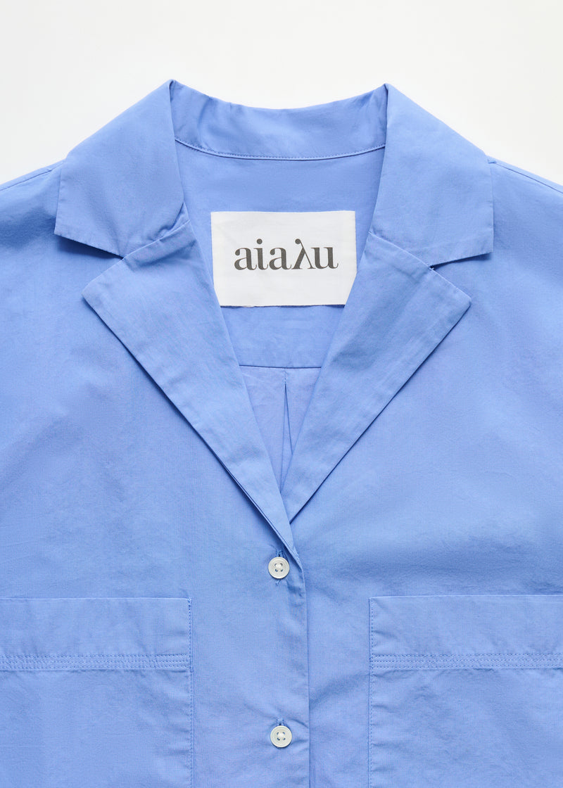 Aiayu Jiro Shirt Linen | Lagoon