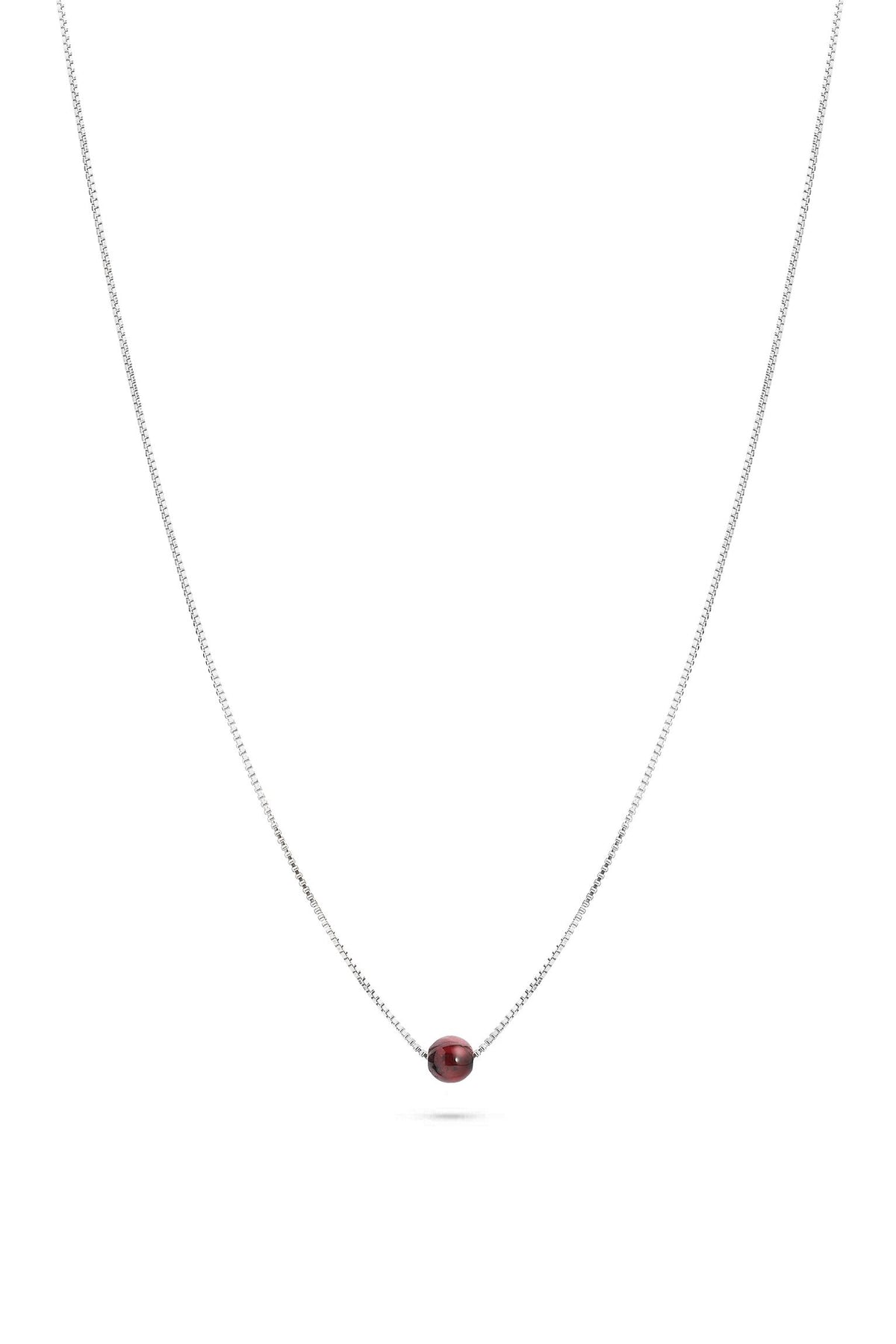 Jukserei Birthstone Necklace Sterlingsølv | Vælg din måned