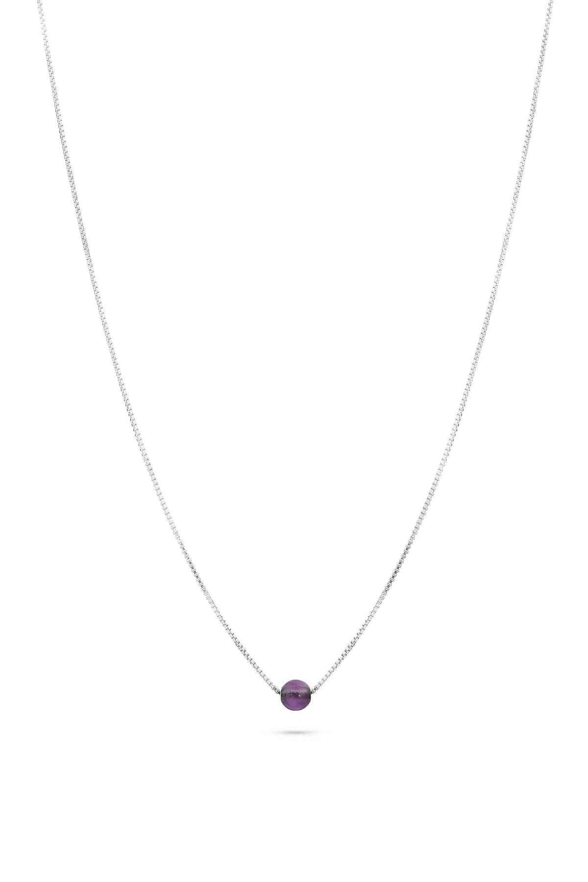 Jukserei Birthstone Necklace Sterlingsølv | Vælg din måned