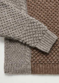 Aiayu Justina sweater – llama wool | Mix Pure Grey | Håndstrikket i Lama Uld