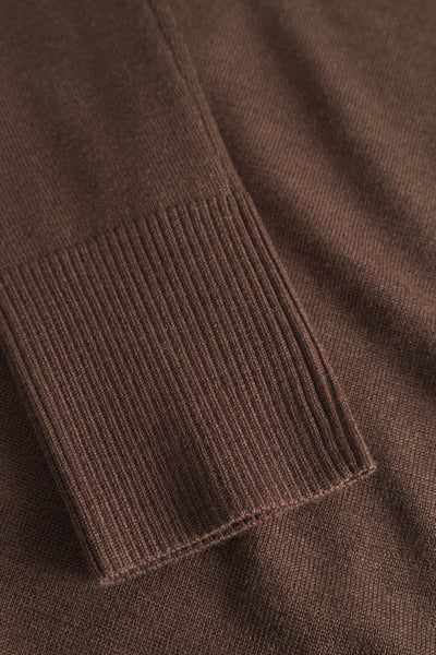 Rue de Tokyo Kura Merino Knit | Brown | Polo Sweater i uld