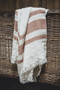 Libeco | Hørplaid | The Belgian Towel Harlan Stripe 110 x 180 cm.