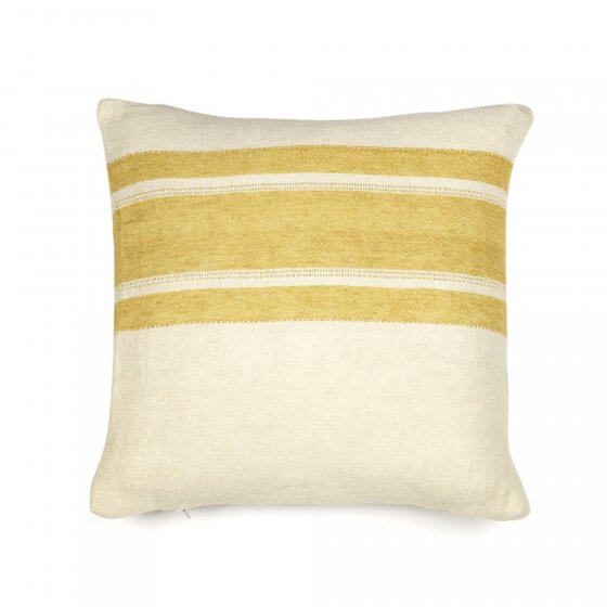 Libeco The Belgian Pillow Mustard Stripe | Hørpude 50 x 50 cm.