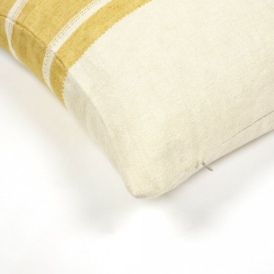 Libeco The Belgian Pillow Mustard Stripe | Hørpude 50 x 50 cm.