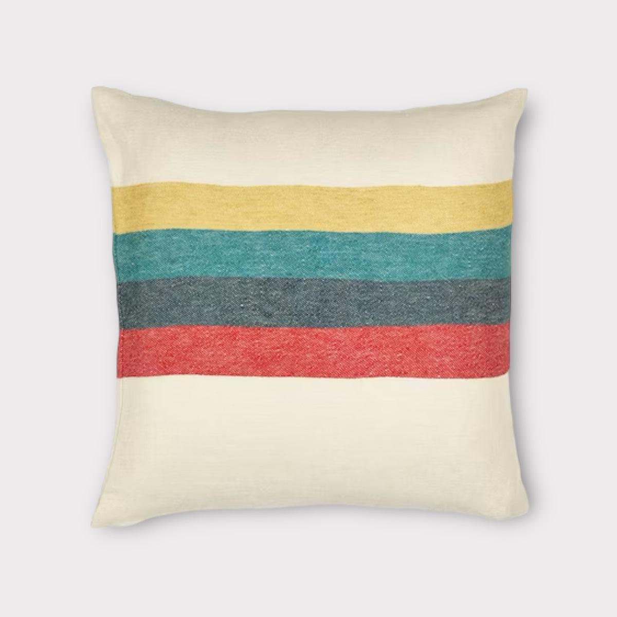 Libeco The Belgian Pillow Summer Stripe | Hørpude m. Fyld | 50 x 50 cm.