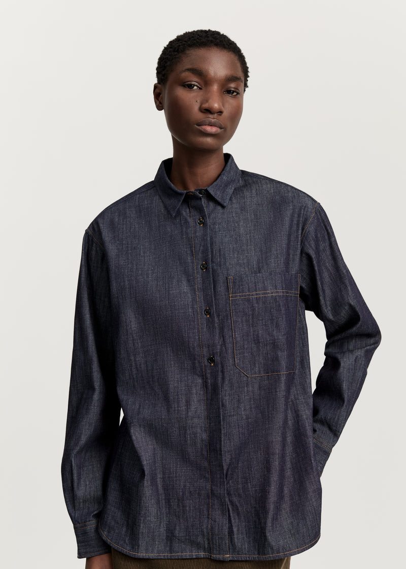 Aiayu Lynette Shirt Denim | Classic Blue