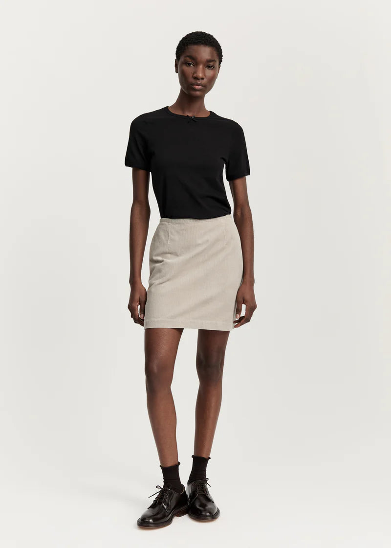 Aiayu Mini Skirt Corduroy | Silver