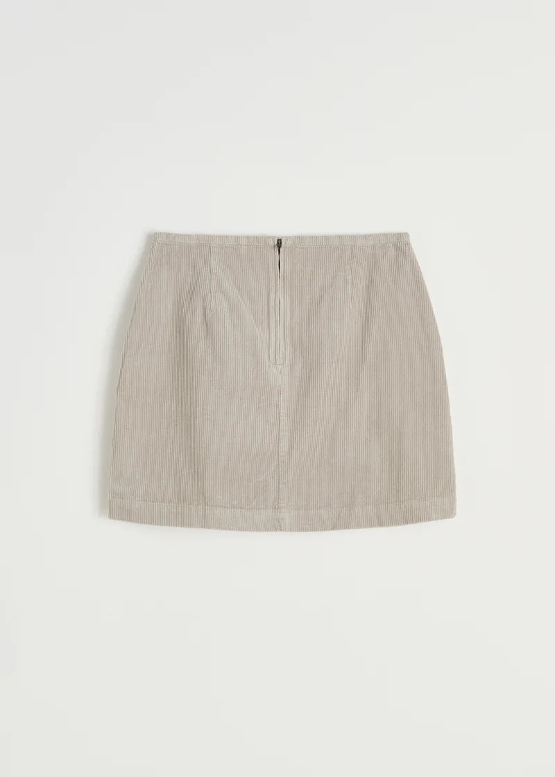 Aiayu Mini Skirt Corduroy | Silver