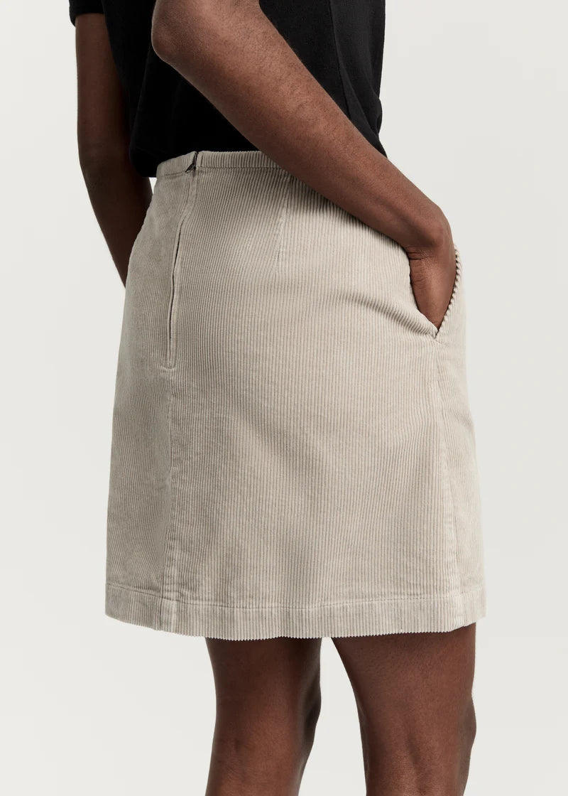 Aiayu Mini Skirt Corduroy | Silver