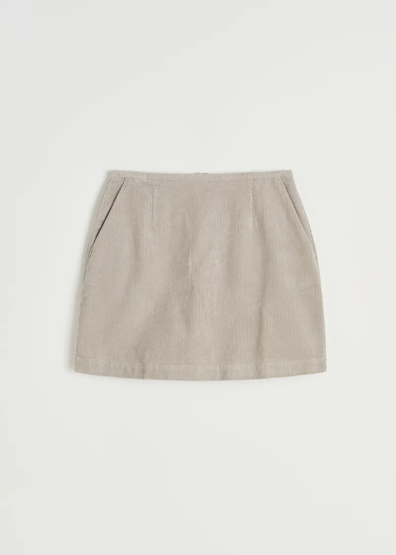 Aiayu Mini Skirt Corduroy | Silver