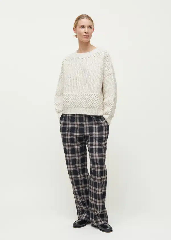 Aiayu My Pant Checked Wool | Mix Black