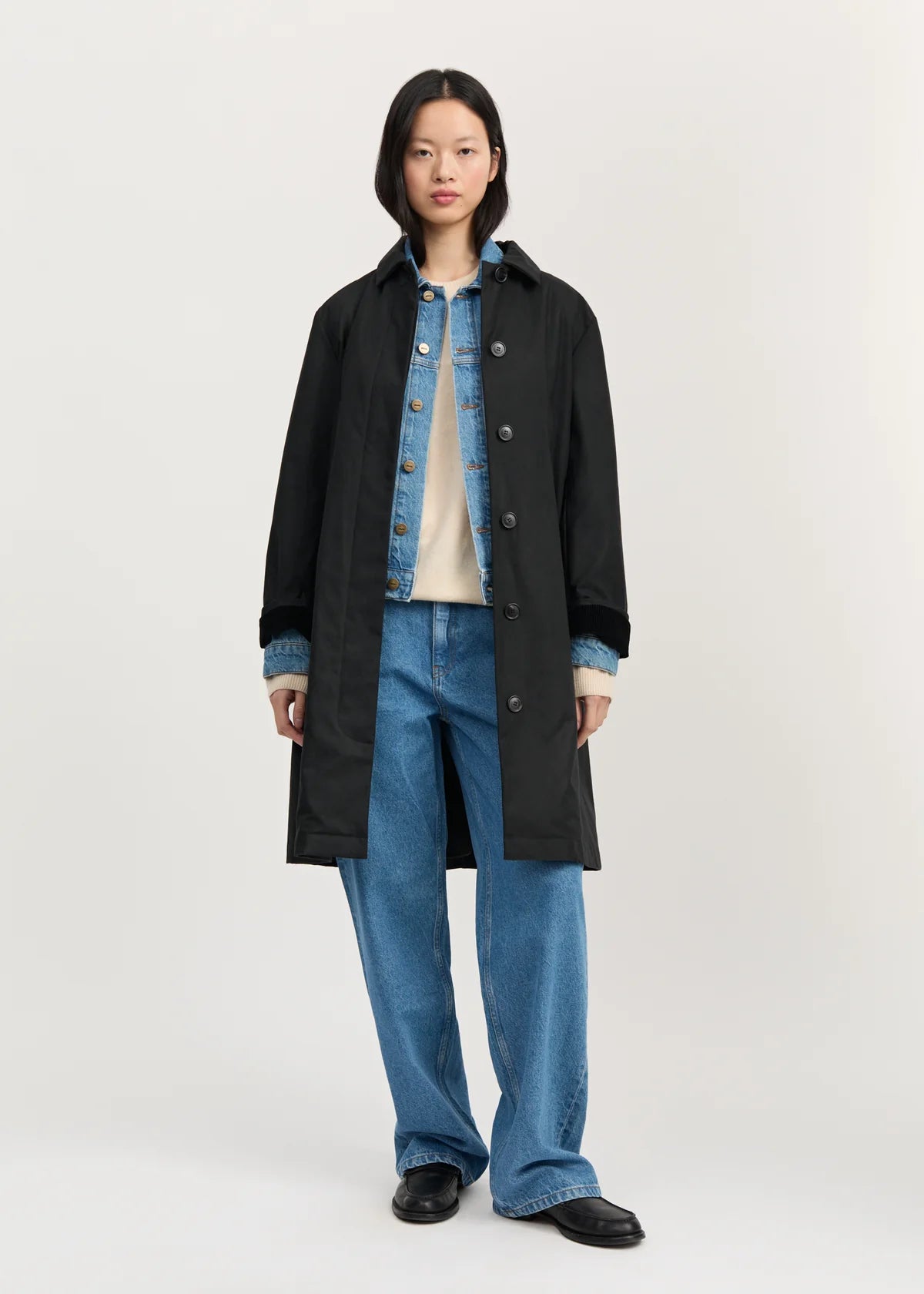 Aiayu Noor Coat Oilskin | Black