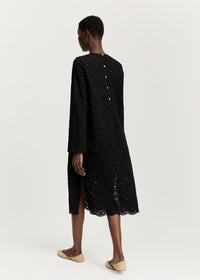 Aiayu Novia Dress Embroidery | Black