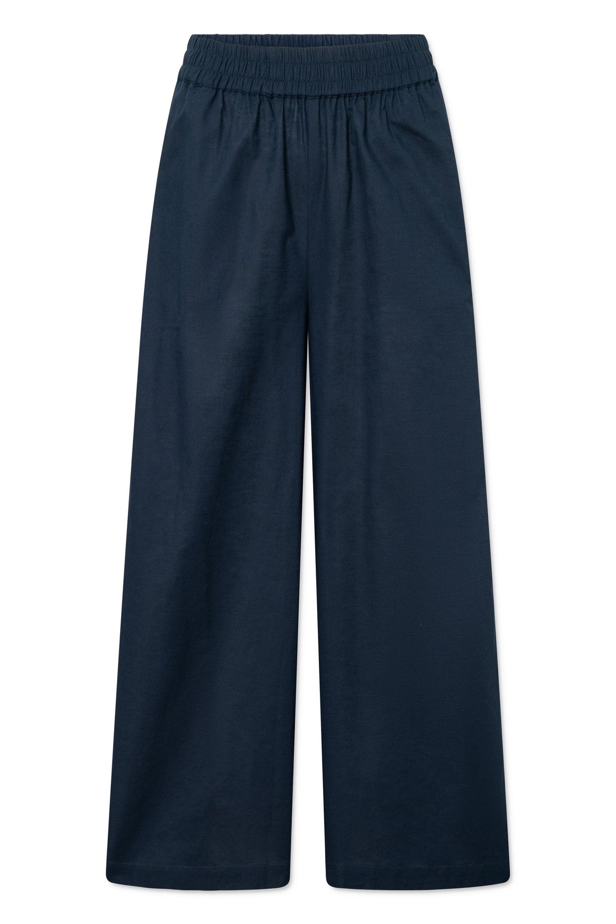 Pandora Light Linen Solid Pants | Ink Blue