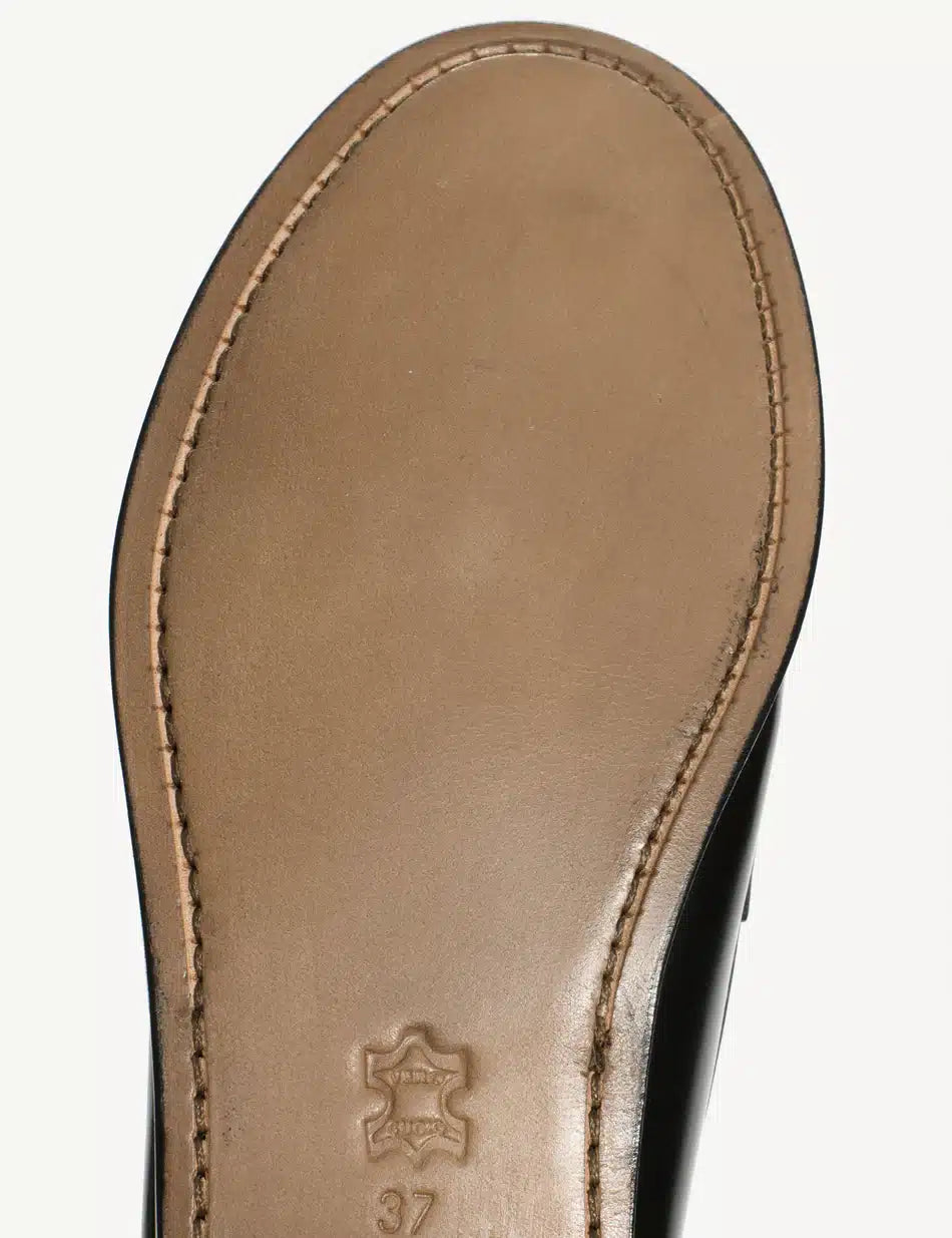 Dico Copenhagen Moccasin Penny Loafer | Black Polido Leather