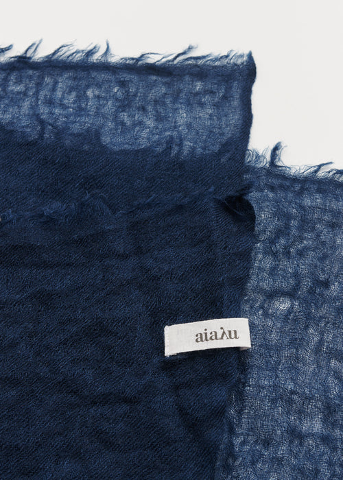 Aiayu Poon Cashmere Tørklæde 125 x 175 cm. | Navy