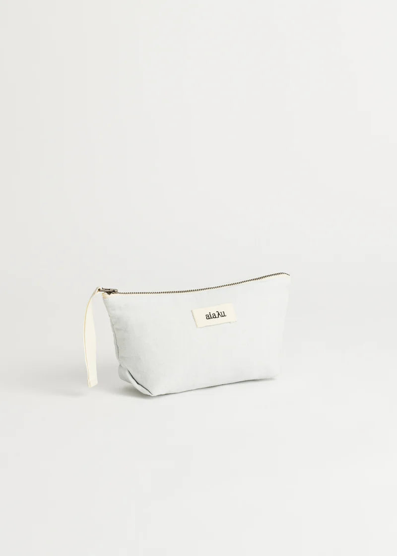 Aiayu Pouch Linen Mini | Water | Toilettaske i hør