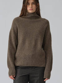 People's Republic of Cashmere  | Premium Ribbed Turtleneck | Truffle