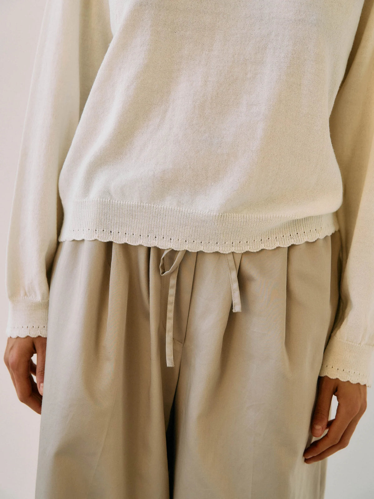 Proem Parades Nola Sateen Trousers | Clay | Leftover Fabric
