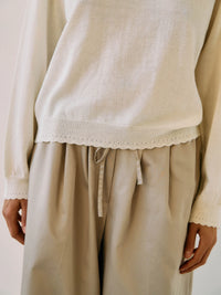 Proem Parades Nola Sateen Trousers | Clay | Leftover Fabric