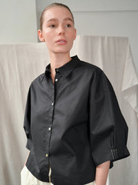 Proem Parades Eloise Short Black Shirt