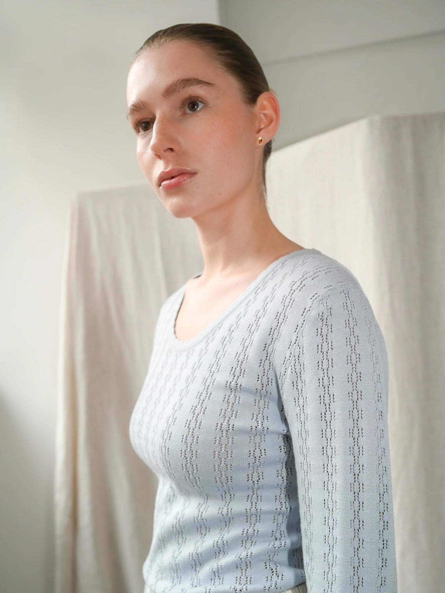 Proem Parades Nellie LS Blouse | Light Blue