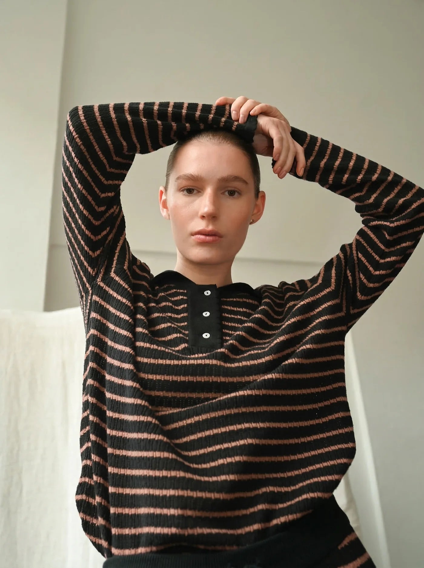 Proem Parades Nuria LS Polo | Black & Cognac