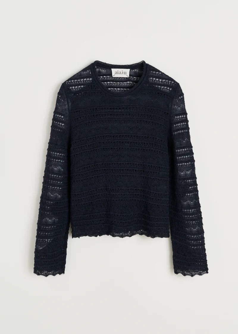 Aiayu Ramon Blouse | Black Navy