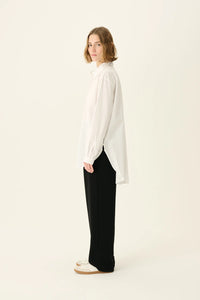 Rue de Tokyo Shelby Shirt Garment Dyed Poplin | White