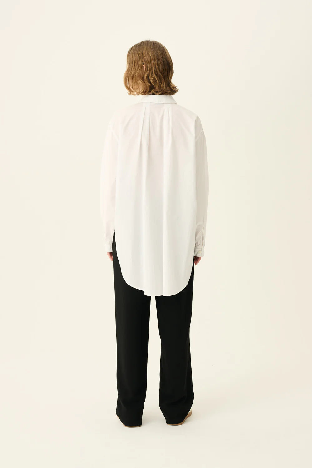 Rue de Tokyo Shelby Shirt Garment Dyed Poplin | White