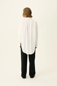 Rue de Tokyo Shelby Shirt Garment Dyed Poplin | White