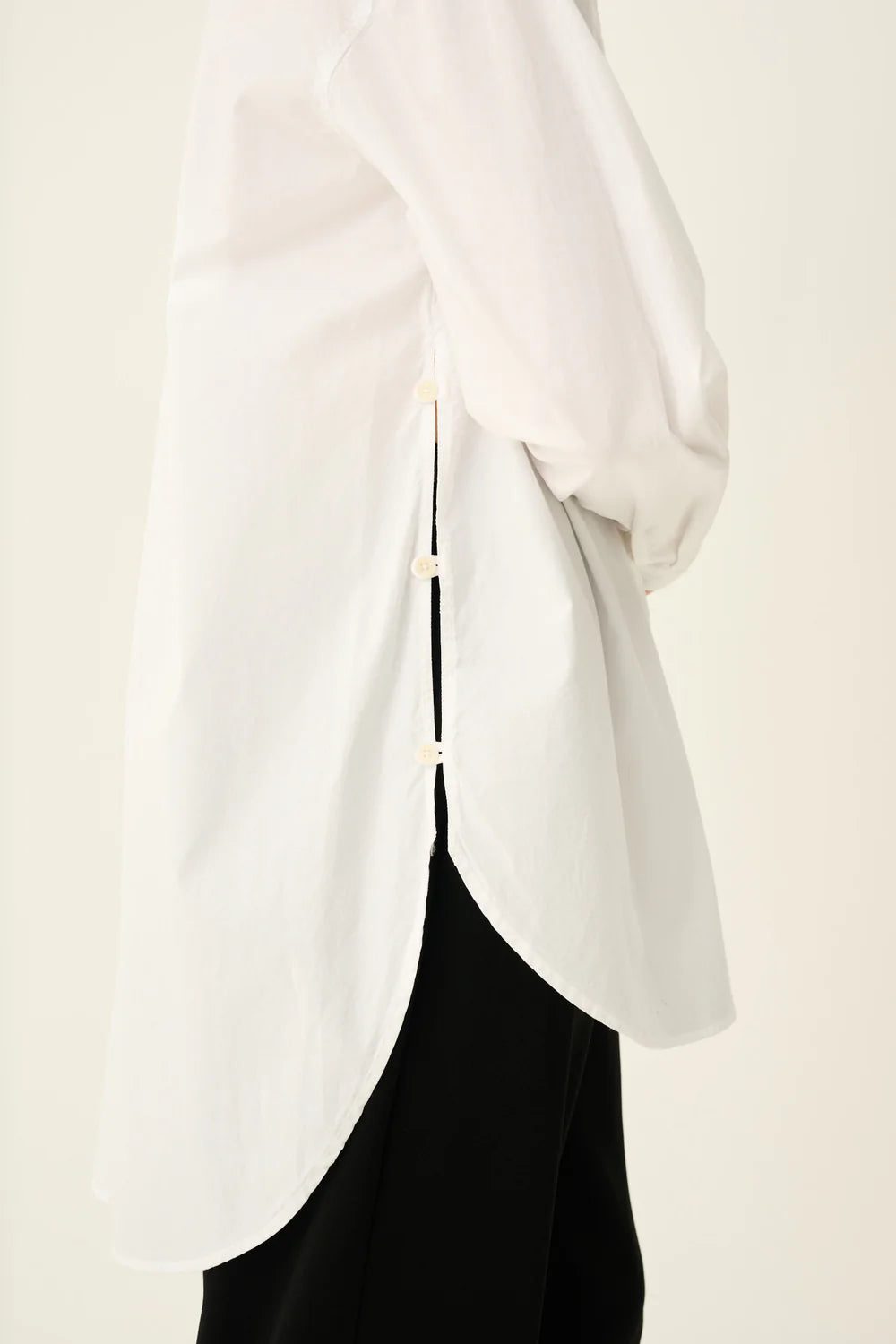 Rue de Tokyo Shelby Shirt Garment Dyed Poplin | White