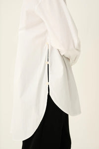 Rue de Tokyo Shelby Shirt Garment Dyed Poplin | White