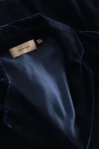 Rue de Tokyo Sidney Shirt Silk Velvet | Dark Navy